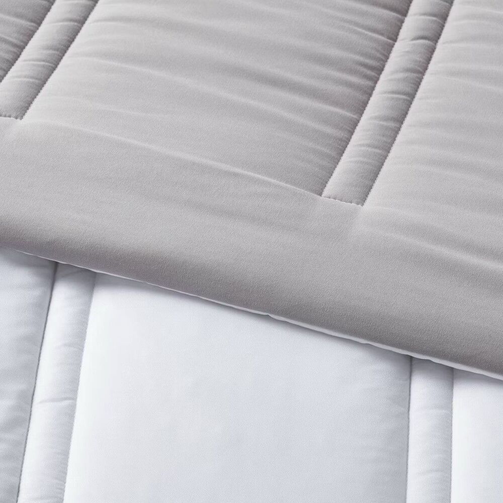 Twin Twin XL White Microfiber Comforter Midweight Soft Lofty Bedding - Picture 3 of 4